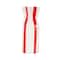 12" White & Red Stripes Round Decorative Ceramic Vase
